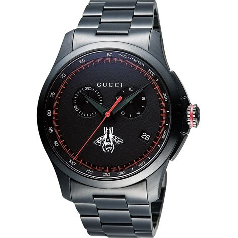 gucci g timeless black dial chronograph mens watch|Gucci g timeless automatic watch.